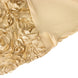 Champagne Satin Rosette Spandex Stretch Banquet Chair Cover, Fitted Slip On Chair Cover