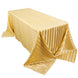 90x132inch Champagne Satin Stripe Seamless Rectangular Tablecloth