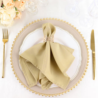 Champagne Seamless Cloth Dinner Napkins - Add Elegance to Your Table