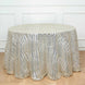 120" Champagne Seamless Diamond Glitz Sequin Round Tablecloth