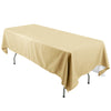 60x126Inch Champagne Seamless Polyester Rectangular Tablecloth