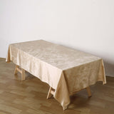 60x102inch Champagne Seamless Premium Velvet Rectangle Tablecloth, Reusable Linen