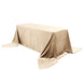 90inch x156inch Champagne Seamless Premium Velvet Rectangle Tablecloth, Reusable Linen