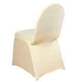 Champagne Spandex Stretch Fitted Banquet Slip On Chair Cover - 160 GSM