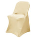 Champagne Spandex Stretch Fitted Folding Chair Cover - 160 GSM