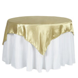 60"x 60" Square Satin Tablecloth Overlay
