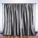 8ft Charcoal Gray Premium Velvet Backdrop Stand Curtain Panel, Drape