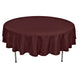 90Inch Chocolate Polyester Round Tablecloth