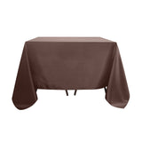 Chocolate Polyester Square Tablecloth 90x90 Inch