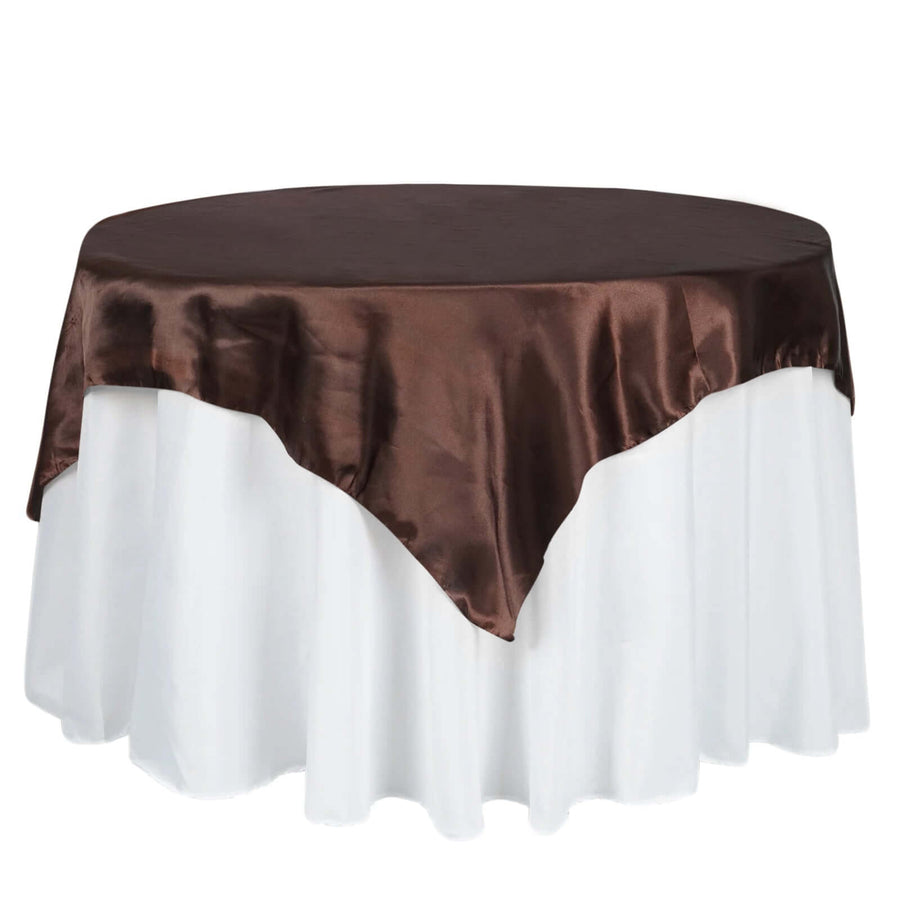 60"x 60" Square Satin Tablecloth Overlay