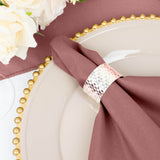 Enhance Your Dining Experience with Cinnamon Rose Polyester Cloth Napkins