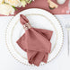 5 Pack | Cinnamon Rose Seamless Cloth Dinner Napkins, Wrinkle Resistant Linen
