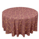 120inch Cinnamon Rose Round Polyester Tablecloth With Gold Foil Geometric Pattern