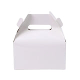 25 Pack | Classic White Candy Gift Tote Gable Boxes, Party Favor Treat Bags#whtbkgd