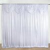20ftx10ft Classic White Satin Double Drape Formal Event Curtain Panel