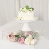 18x18Inch | Clear Acrylic Cake Box Stand, Transparent Display Box Pedestal Riser