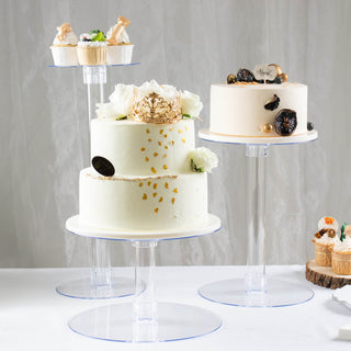 Elevate Your Desserts with the 3-Tier Clear Acrylic Cake Stand Set