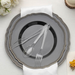 Clear Disposable Plastic Cutlery Set for Elegant Event Decor