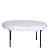 10 Mil Thick Eco-friendly Vinyl Waterproof Tablecloth PVC Round Disposable Tablecloth