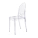4 Pack | Clear Acrylic Oval Back Banquet Ghost Chairs Fully Assembled, Stackable Transparent#whtbkgd
