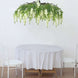 55inch Cream Artificial Silk Hanging Wisteria Vine Flower Chandelier