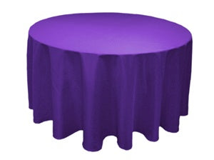 Purple round tablecloth