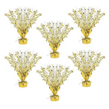 6 Pack Metallic Gold Star Foil Spray Centerpiece Table Decoration