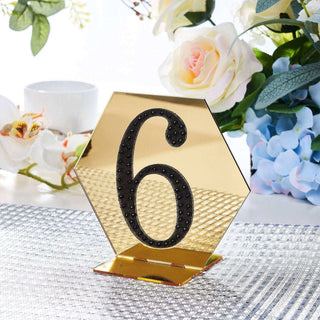 Add a Touch of Elegance with 4" Black Rhinestone Number Stickers