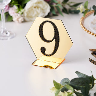 Elevate Your Event Decor with Black Rhinestone Number Stickers