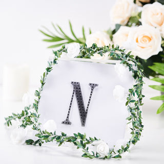 Elevate Your Event Decor with Black Rhinestone Letter Stickers