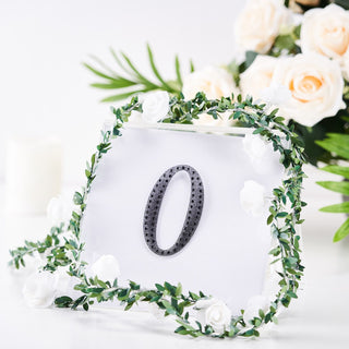 Create Stunning Event Decor with 4" Black Decorative Rhinestone Alphabet Letter Stickers