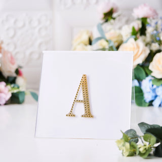 Elevate Your Event Decor with Gold Rhinestone Letter Stickers