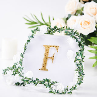 Add Glamour to Your Crafts with 4" Gold Decorative Rhinestone Alphabet Letter Stickers