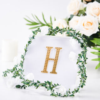 Add a Touch of Glamour with Gold Rhinestone Alphabet Stickers