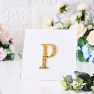 Add a Touch of Glamour to Your DIY Crafts with 4" Gold Decorative Rhinestone Alphabet Letter Stickers