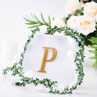 Sparkle up your Crafts with 4" Gold Decorative Rhinestone Alphabet Letter Stickers