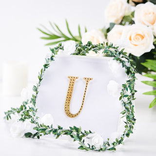 Add a Touch of Elegance with Gold Decorative Rhinestone Alphabet Letter Stickers