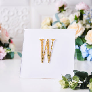 Create a Magical Atmosphere with Gold Decorative Rhinestone Alphabet Letter Stickers