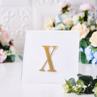 Add a Touch of Luxury to Your Event Decor with Gold Rhinestone Alphabet Letter Stickers