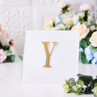 The Perfect Addition to Your Event Decor - Gold Rhinestone Letter Stickers