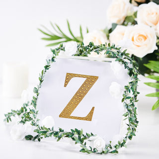 Add a Touch of Glamour with Gold Rhinestone Alphabet Letter Stickers