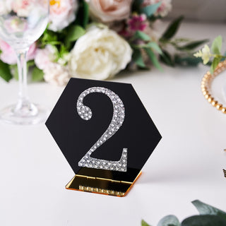 Elevate Your Event Decor with Silver Rhinestone Number Stickers