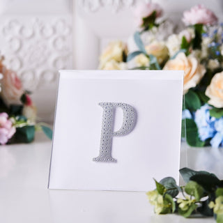 Add a Touch of Glamour to Your Event Decor with Silver Rhinestone Alphabet Letter Stickers
