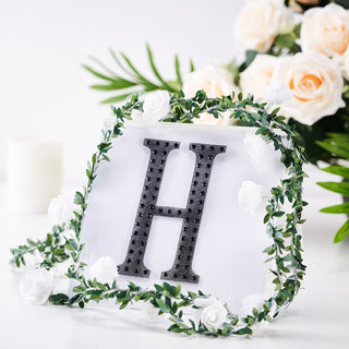 Elevate Your Party Decor with Black Rhinestone Alphabet Letter Stickers