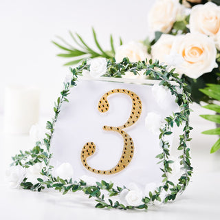 Create Unforgettable Events with Gold Decorative Rhinestone Number Stickers