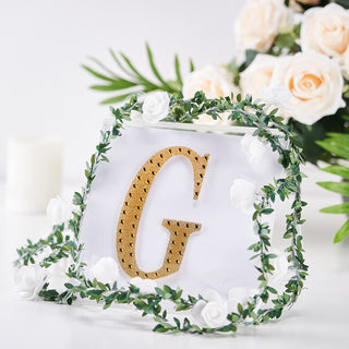 Add a Touch of Glamour with Gold Decorative Rhinestone Alphabet Letter Stickers