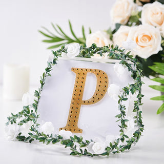 Create Stunning Decorations with 6" Gold Decorative Rhinestone Alphabet Letter Stickers