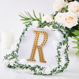 Versatile and Classy: Gold Rhinestone Alphabet Letter Stickers