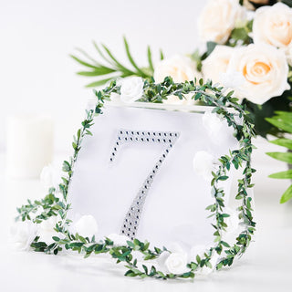 Add a Touch of Elegance with Silver Decorative Rhinestone Number Stickers