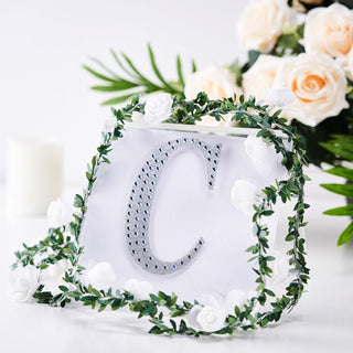 Add a Touch of Elegance to Your Event Decor with Silver Rhinestone Alphabet Letter Stickers
